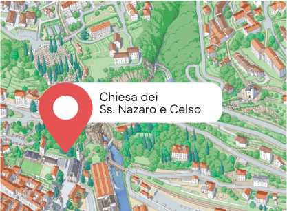 Ubicazione Chiesta dei SS. Nazaro e Celso